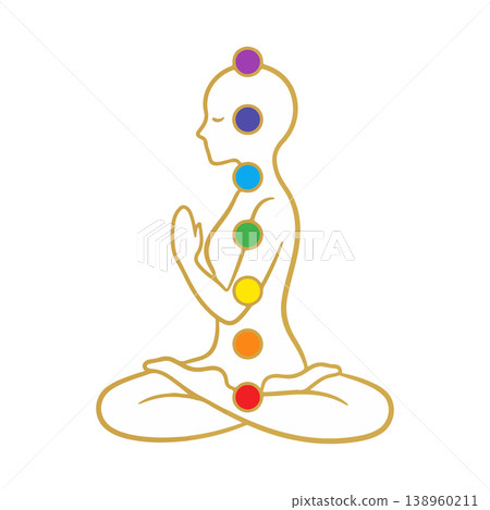 Chakra Meditation Pose Chakra Meditation Pose 138960211