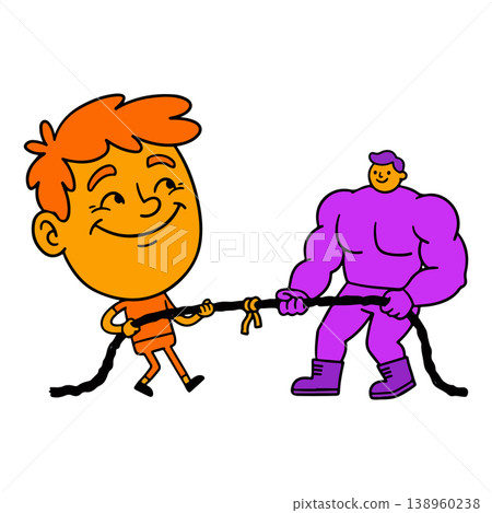 Cartoon Tug of War 138960238