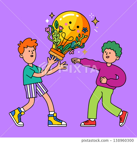 Sharing a Bright Idea Sharing a Bright Idea 138960300