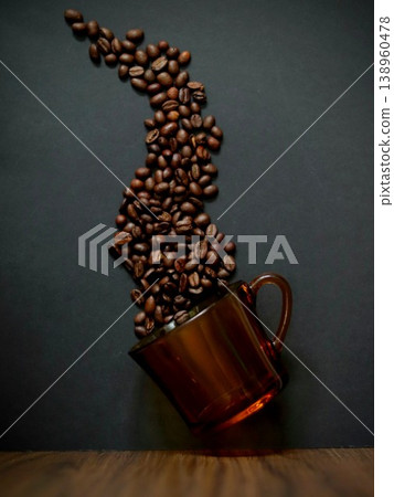 Coffee beans in a cup Coffee beans in a cup 138960478