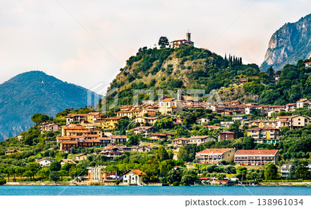 Eremo di San Pietro in Marone at Lake Iseo in Italy Eremo di San Pietro in Marone at Lake Iseo in Italy 138961034