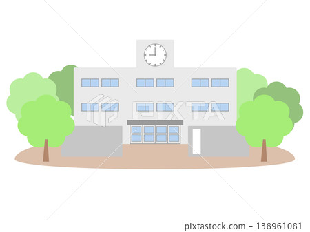 學校建築(綠) 學校建築(綠) 138961081