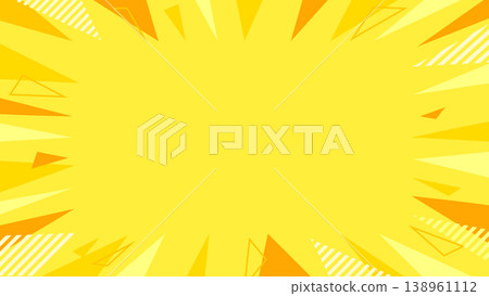 Yellow background with triangular converging lines (suitable for sales banners) 138961112