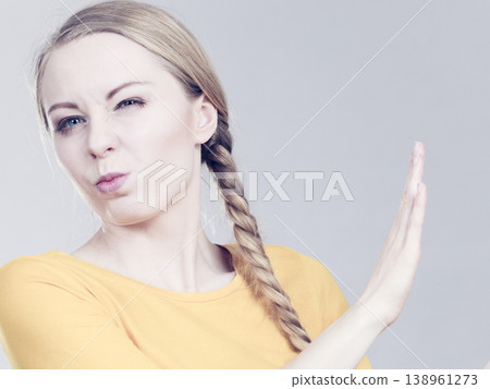 Disgusted young teen woman Disgusted young teen woman 138961273