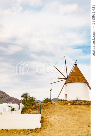 Wind mill in Las Negras, Spain Wind mill in Las Negras, Spain 138961435