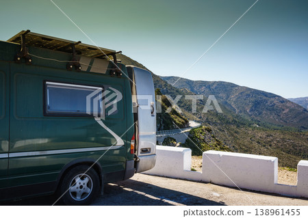 Camper car in spanish mountains Camper car in spanish mountains 138961455