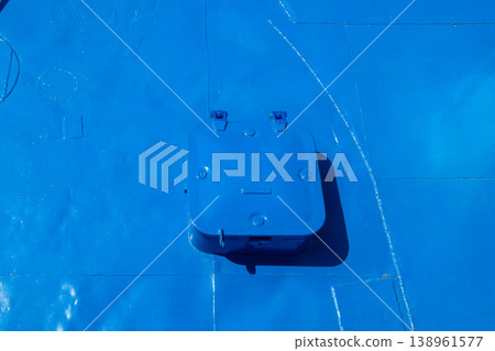 blue metal raised ship deck hatch blue metal raised ship deck hatch 138961577