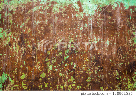 Rusty metal texture with peeling green paint background and texture Rusty metal texture with peeling green paint background and texture 138961585