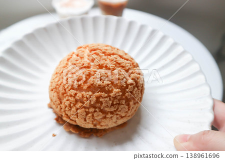 choux cream or cream puff, eclair or custard choux cream choux cream or cream puff, eclair or custard choux cream 138961696