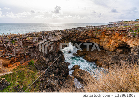 Boca do Inferno cliff and sea cave near Lisbon Portugal Boca do Inferno cliff and sea cave near Lisbon Portugal 138961802