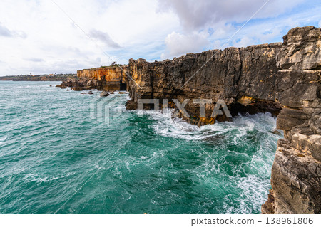 Boca do Inferno cliff and sea cave near Lisbon Portugal Boca do Inferno cliff and sea cave near Lisbon Portugal 138961806