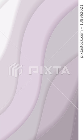 Vertical Lavender Pastel Background Abstract Purple Paper Cut Waves for Instagram Stories, Beauty Blog Branding and Wellness Identity. Soft Aesthetic 138962021