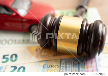 Bangkok, Thailand November 18, 2023 Car on banknote money, buying or insurance concept. Bangkok, Thailand November 18, 2023 Car on banknote money, buying or insurance concept. 138962062