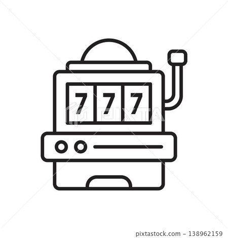 Slot machine icon vector design templates 138962159