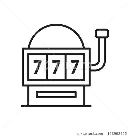 Slot machine icon vector design templates 138962235