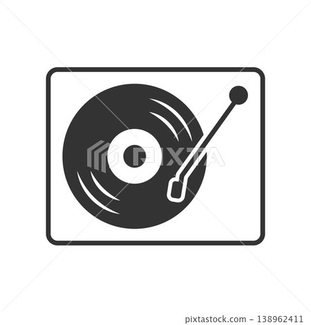 Vinyl record player icon vector design templates Vinyl record player icon vector design templates 138962411