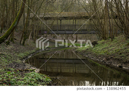 Emscher river close to Dortmund, North Rhine Westphalia, Germany 138962455