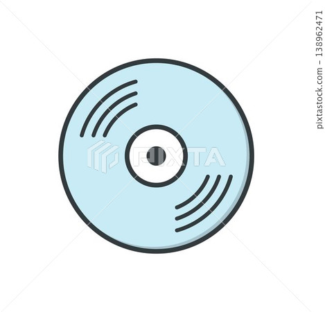 Vinyl record icon vector design templates Vinyl record icon vector design templates 138962471