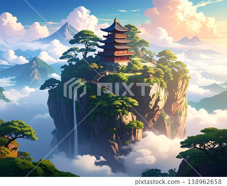雲層之上的建築 138962658
