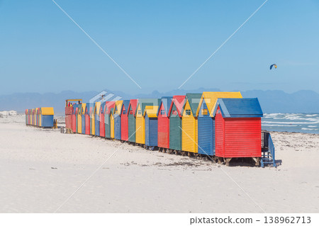 Colorful beach huts at Muizenberg Beach Colorful beach huts at Muizenberg Beach 138962713