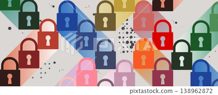 cyber security technology design web concept for business and internet project. 138962872