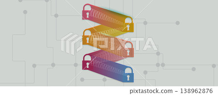 cyber security technology design web concept for business and internet project. 138962876