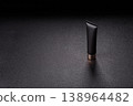 Black empty plastic tube for cream, paste, or shampoo as a mockup. An empty cosmetic tube mockup 138964482