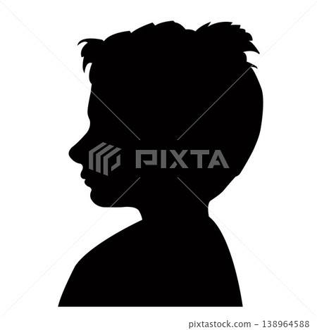 a boy head silhouette vector a boy head silhouette vector 138964588