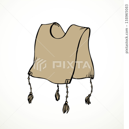 Vector drawing. Jewish clothing tzitzit Vector drawing. Jewish clothing tzitzit 138965083
