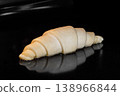 Homemade croissant baking and rising in electric oven: close up 138966844