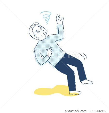 Senior men who stumble due to dizziness or lightheadedness. 138966932