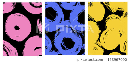 Abstract brush paint background set. Vintage grunge texture. Vector graphic pattern overlay. Abstract brush paint background set. Vintage grunge texture. Vector graphic pattern overlay. 138967090