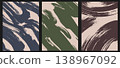 Abstract brush paint background set. Vintage grunge texture. Retro vector poster collection in blue, brown, green and beige 138967092