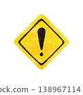 Hand-drawn illustrations of road signs: Other hazard warning signs 138967114