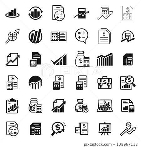 Accounting Icons Business Vector Signs 138967118