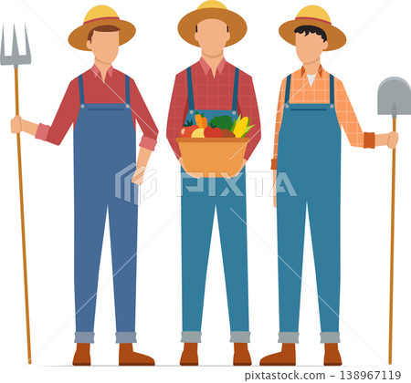 Farmer clip art stock vector illustration 138967119