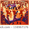 Burlesque. Vector vintage poster with lettering 138967176