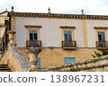 Italian architecture: charming apartment building in Sicily, Italy 138967231