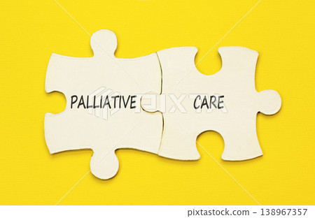 Palliative care words symbol. Concept words Palliative care on beautiful white puzzles. Beautiful yellow background. Medical and Palliative care words concept. Copy space. Palliative care words symbol. Concept words Palliative care on beautiful white puzzles. Beautiful yellow background. Medical and Palliative care words concept. Copy space. 138967357