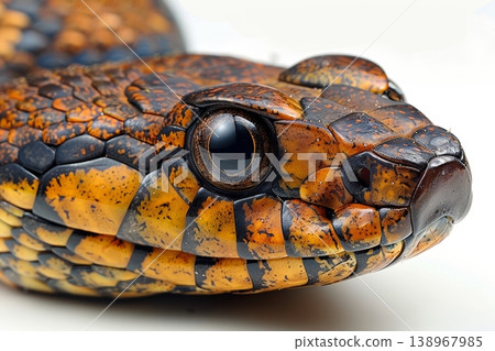 Close-up photo of an anaconda snake head with detailed scales 138967985