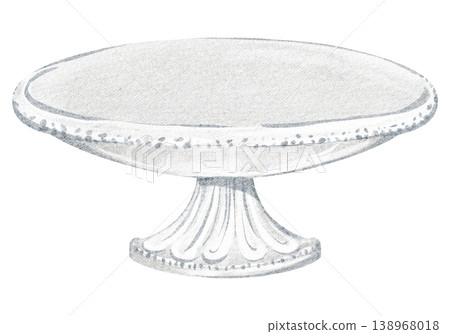 Dish silver hand painted watercolor illustration of antique crockery and serving ware. Dish isolated clipart object with elegant classical style. Suitable for kitchenware, decor and restaurant design. Dish silver hand painted watercolor illustration of antique crockery and serving ware. Dish isolated clipart object with elegant classical style. Suitable for kitchenware, decor and restaurant design. 138968018