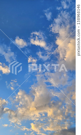 Beautiful sky landscape with clouds and sunlight 138968146