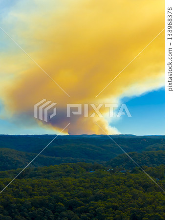 Photograph of hazard reduction burning in the Blue Mountains Photograph of hazard reduction burning in the Blue Mountains 138968378