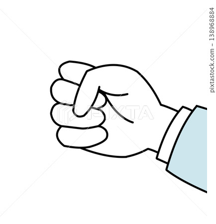 An illustration of a hand making a rock in rock-paper-scissors gesture. An illustration of a hand making a rock in rock-paper-scissors gesture. 138968884