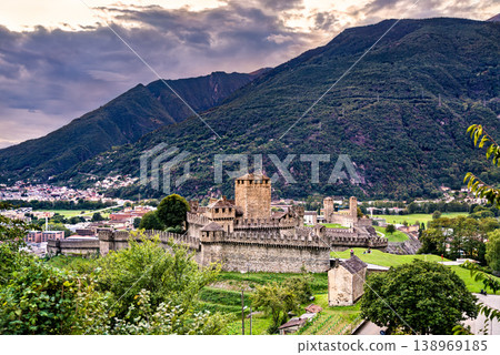 Castelgrande castle in Bellinzona, Switzerland Castelgrande castle in Bellinzona, Switzerland 138969185