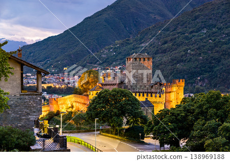 Montebello Castle in Bellinzona, Switzerland Montebello Castle in Bellinzona, Switzerland 138969188