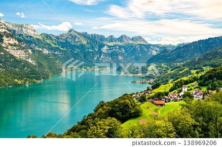 Walensee Lake in Switzerland Walensee Lake in Switzerland 138969206
