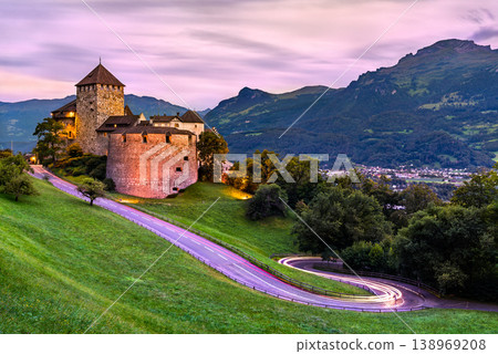 Vaduz Castle in Liechtenstein at night 138969208