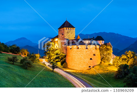 Vaduz Castle in Liechtenstein at night Vaduz Castle in Liechtenstein at night 138969209