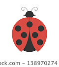 Ladybug. A simple vector illustration in a flat style. White background 138970274